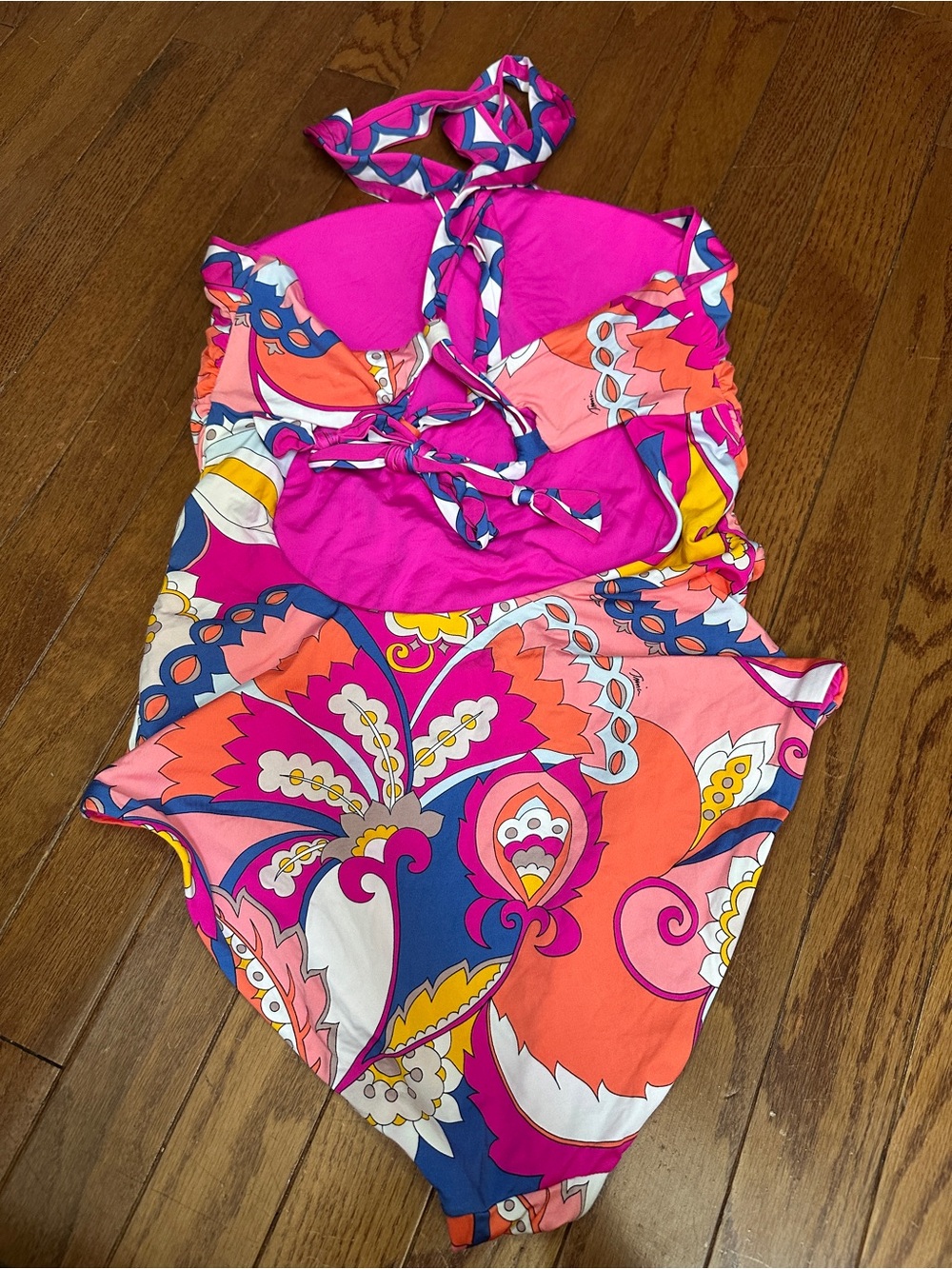 Trina Turk Sevilla Halter Floral One-Piece Swimsuit - Picture 2 of 2